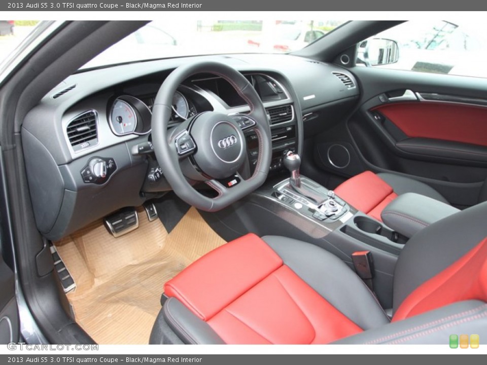 Black/Magma Red Interior Prime Interior for the 2013 Audi S5 3.0 TFSI quattro Coupe #72336458