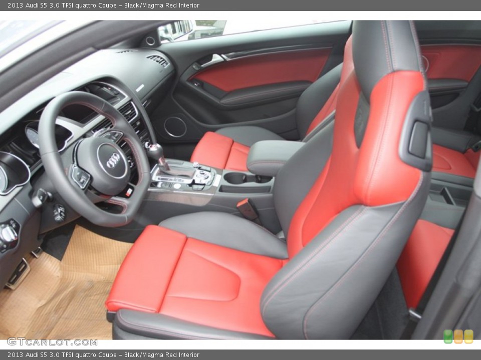 Black/Magma Red Interior Front Seat for the 2013 Audi S5 3.0 TFSI quattro Coupe #72336473