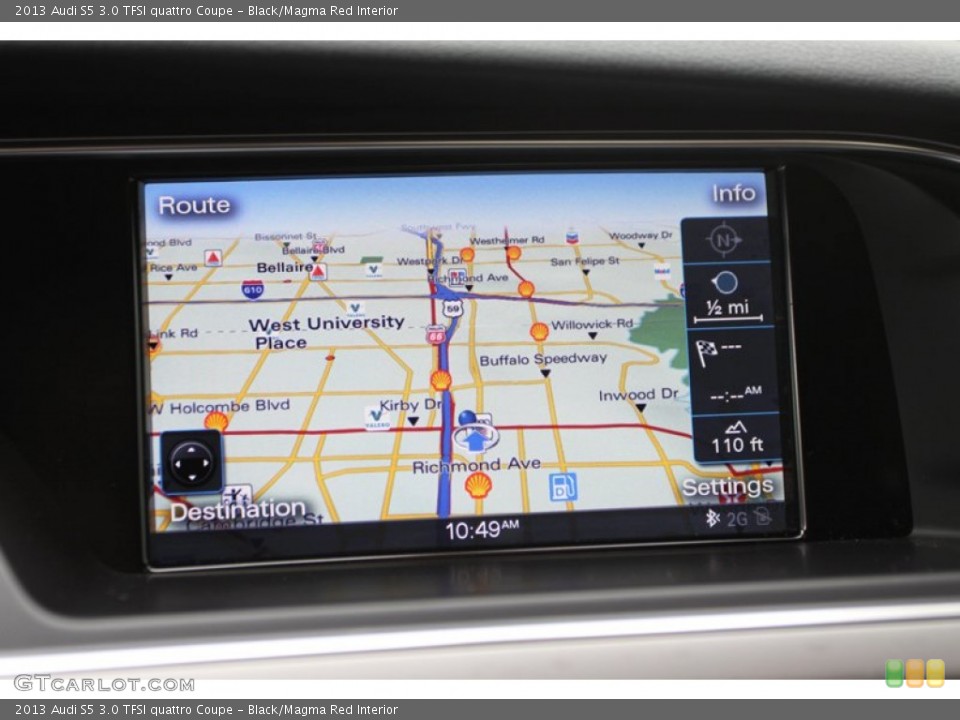 Black/Magma Red Interior Navigation for the 2013 Audi S5 3.0 TFSI quattro Coupe #72336485