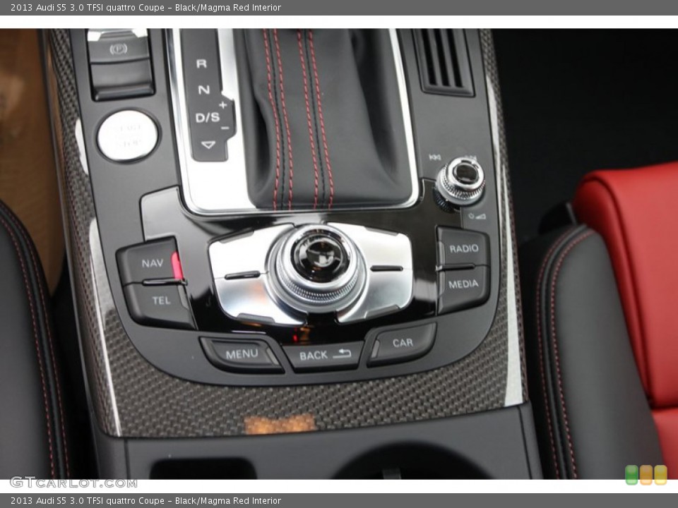 Black/Magma Red Interior Controls for the 2013 Audi S5 3.0 TFSI quattro Coupe #72336541