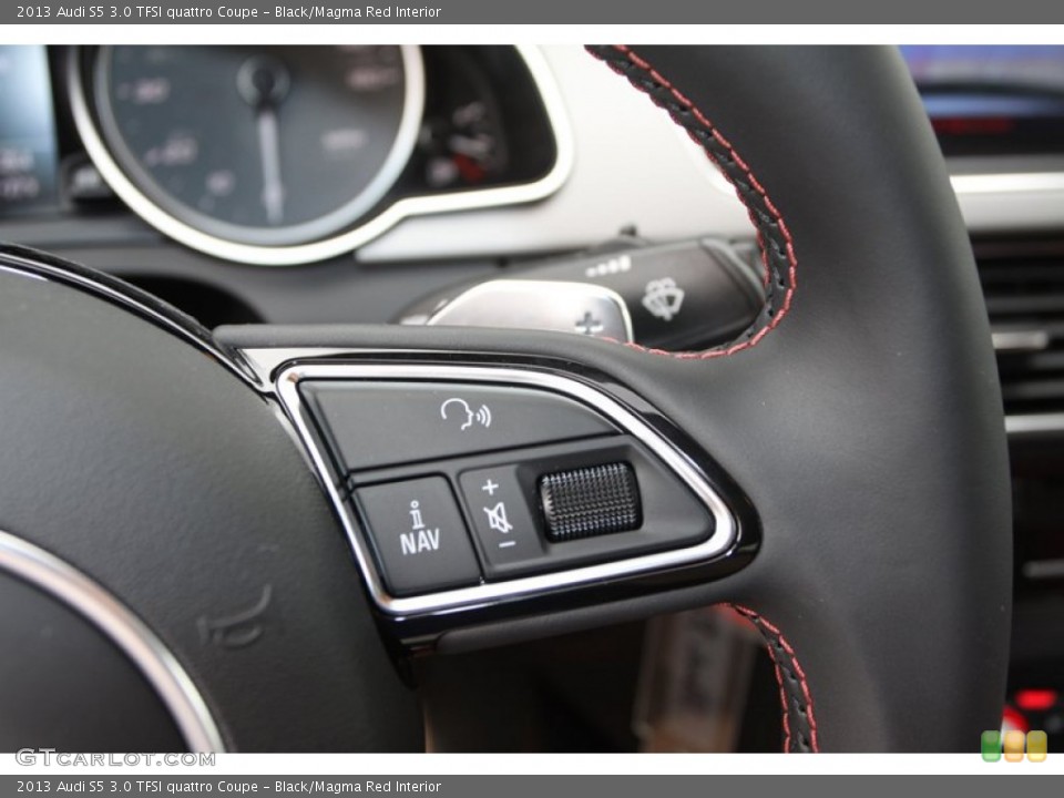 Black/Magma Red Interior Controls for the 2013 Audi S5 3.0 TFSI quattro Coupe #72336554