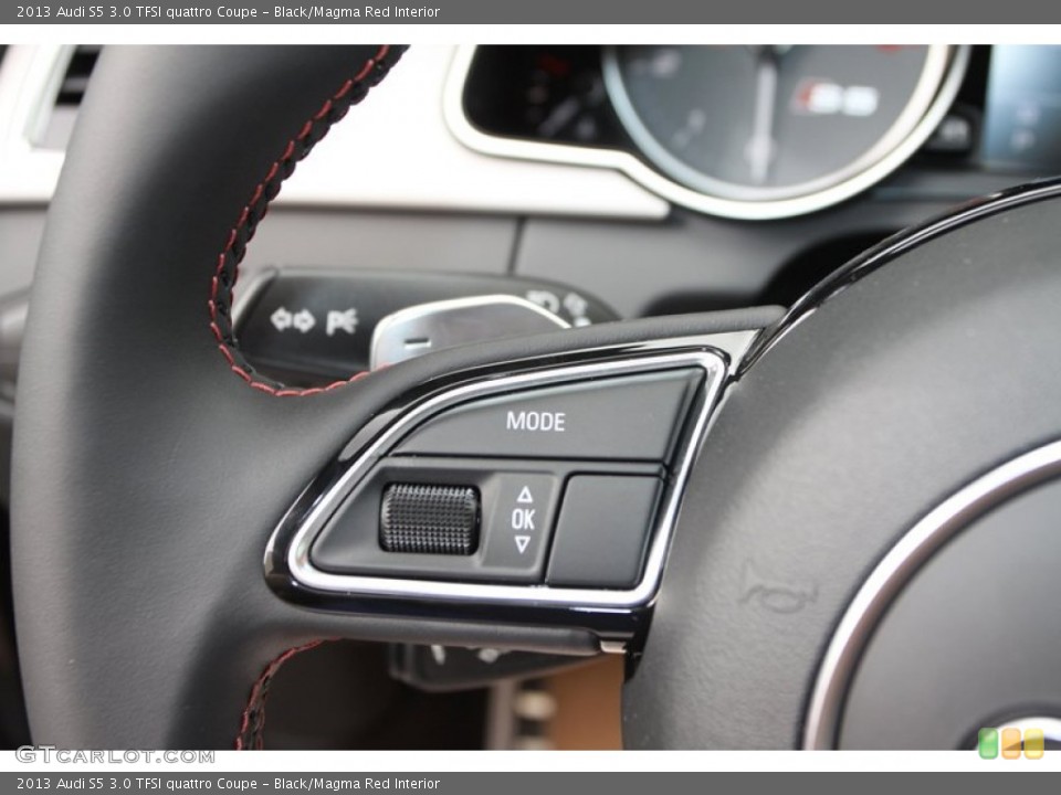 Black/Magma Red Interior Controls for the 2013 Audi S5 3.0 TFSI quattro Coupe #72336566