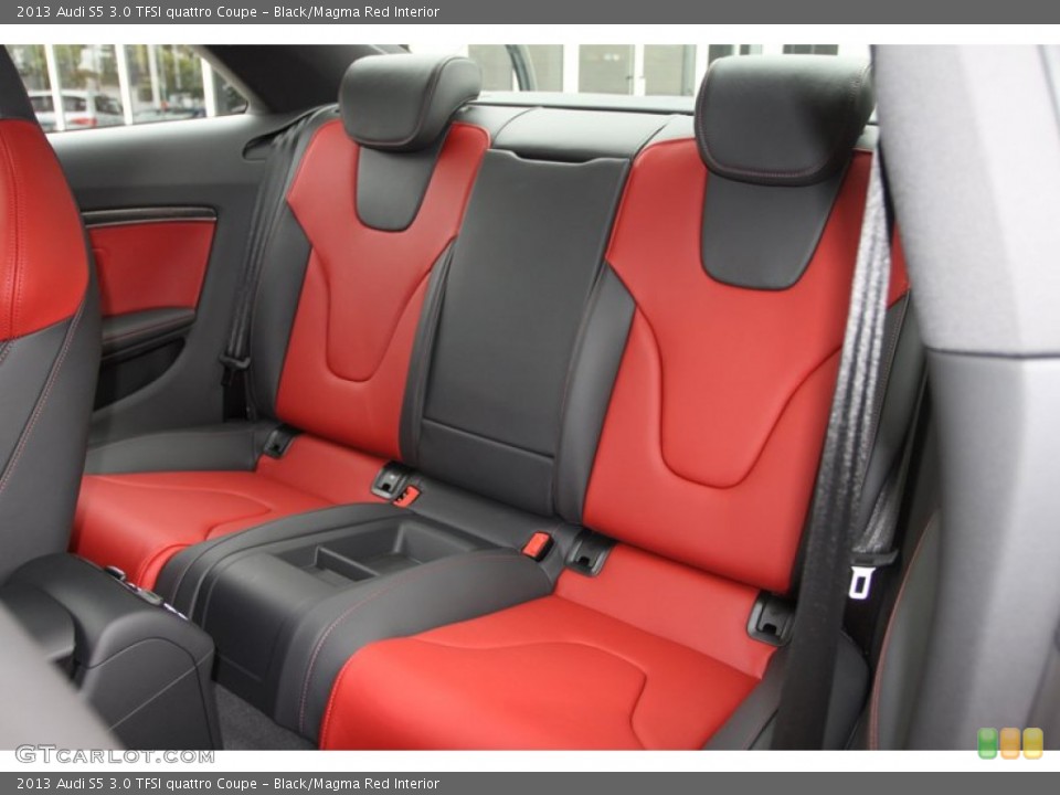 Black/Magma Red Interior Rear Seat for the 2013 Audi S5 3.0 TFSI quattro Coupe #72336608