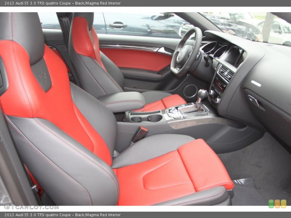 Black/Magma Red Interior Front Seat for the 2013 Audi S5 3.0 TFSI quattro Coupe #72336661