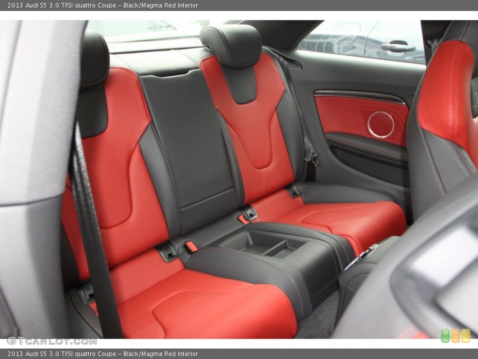 Black/Magma Red Interior Rear Seat for the 2013 Audi S5 3.0 TFSI quattro Coupe #72336672