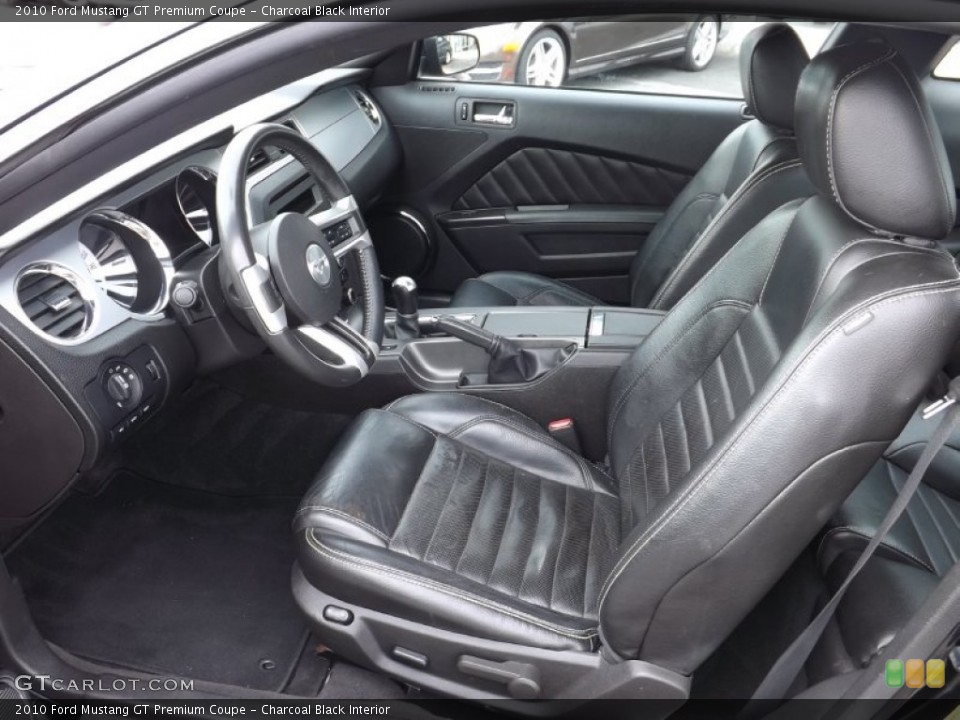 Charcoal Black Interior Front Seat for the 2010 Ford Mustang GT Premium Coupe #72337238