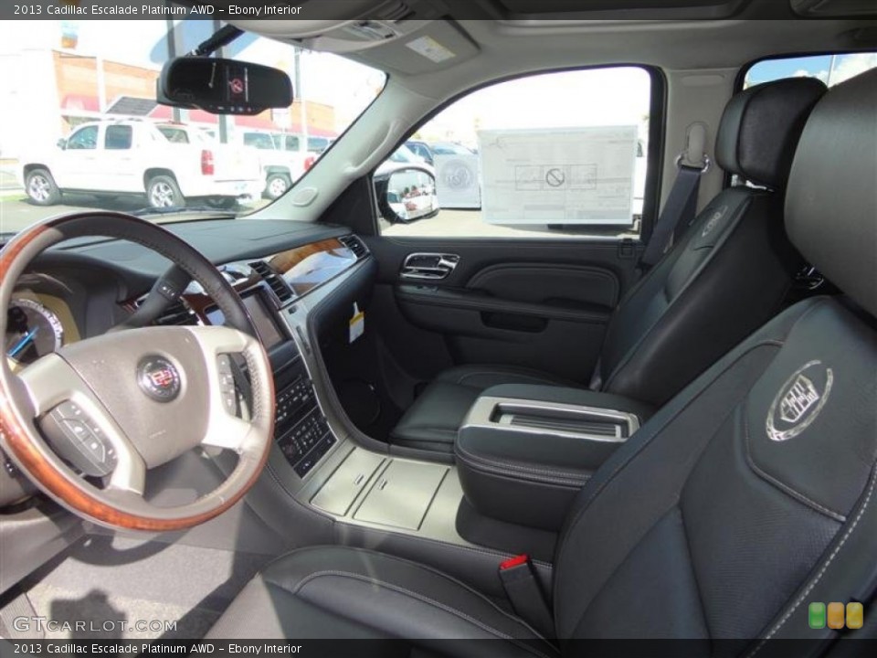 Ebony Interior Photo for the 2013 Cadillac Escalade Platinum AWD #72339050