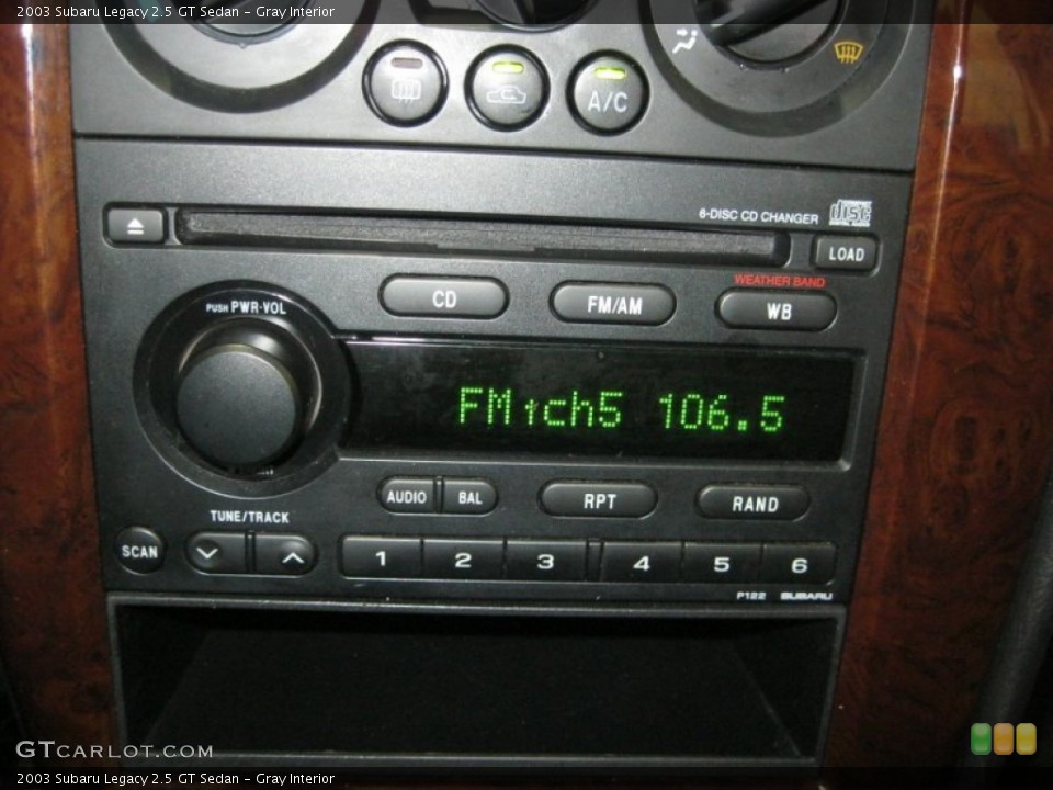 Gray Interior Audio System for the 2003 Subaru Legacy 2.5 GT Sedan #72340757