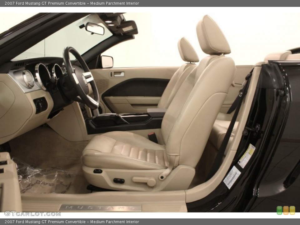 Medium Parchment Interior Front Seat for the 2007 Ford Mustang GT Premium Convertible #72343803