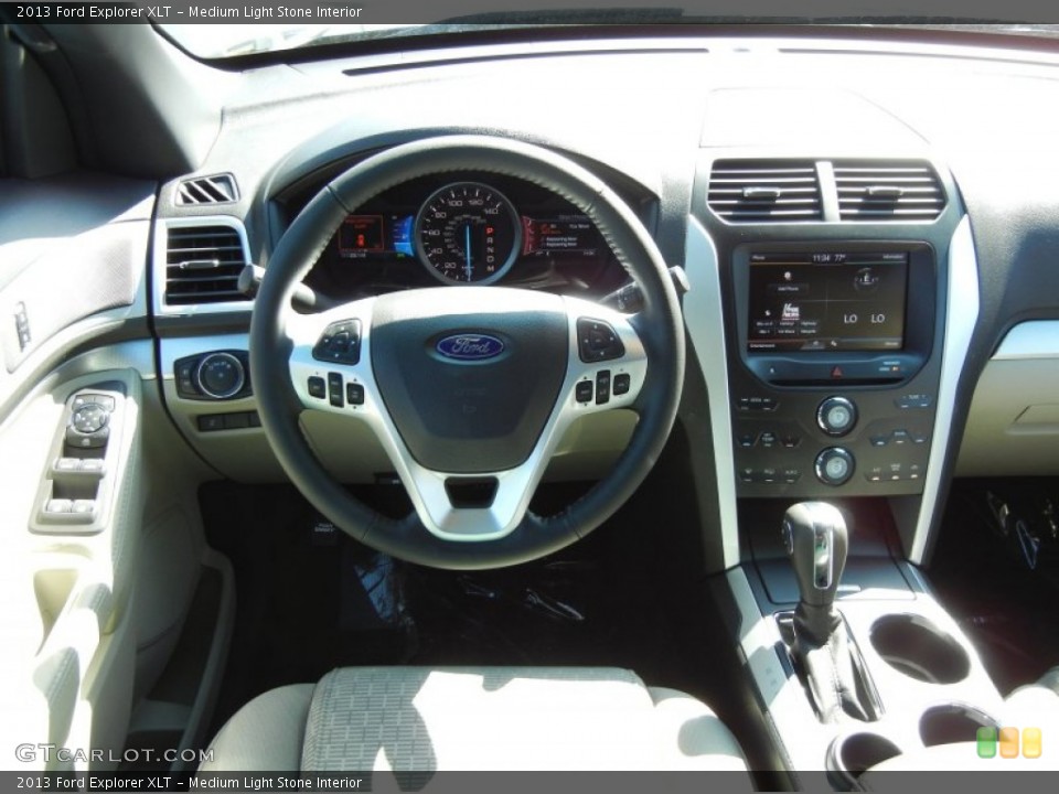 Medium Light Stone Interior Dashboard for the 2013 Ford Explorer XLT #72347469