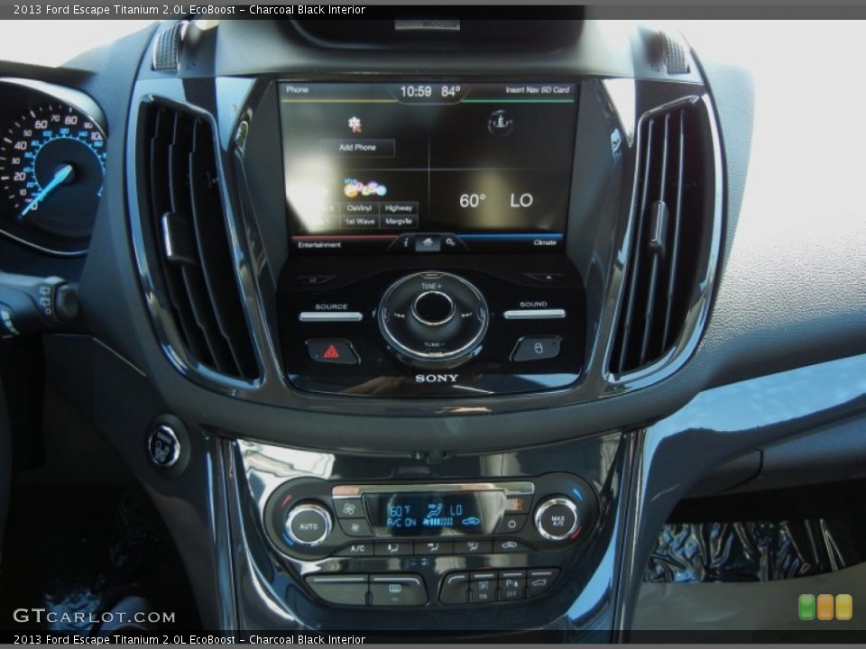 Charcoal Black Interior Controls for the 2013 Ford Escape Titanium 2.0L EcoBoost #72349308