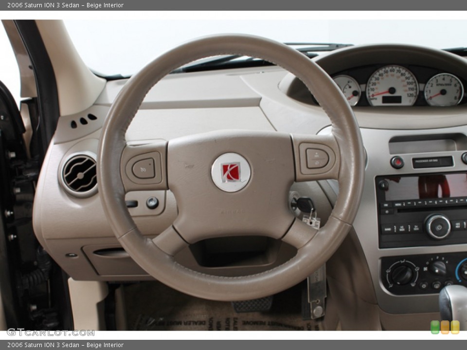 Beige Interior Steering Wheel for the 2006 Saturn ION 3 Sedan #72350715