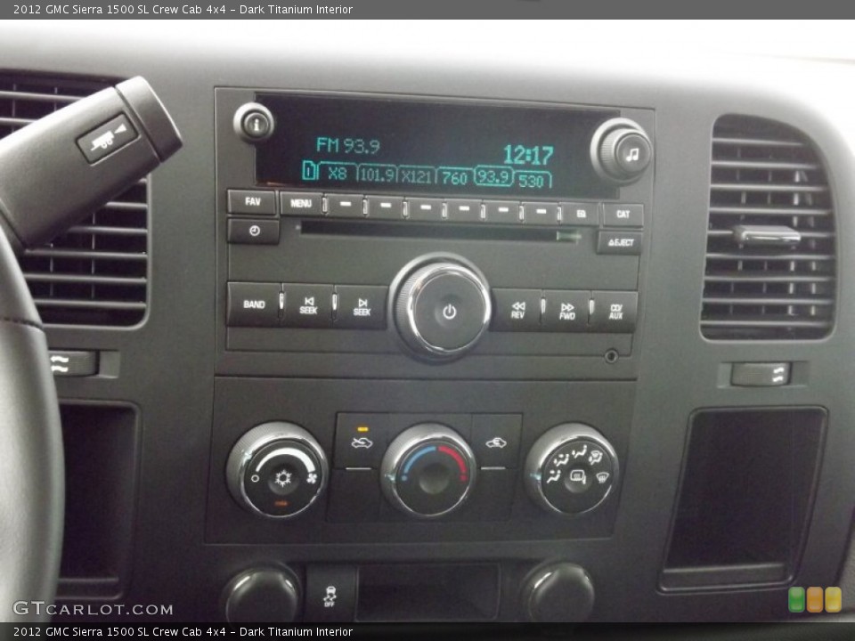Dark Titanium Interior Controls for the 2012 GMC Sierra 1500 SL Crew Cab 4x4 #72350934