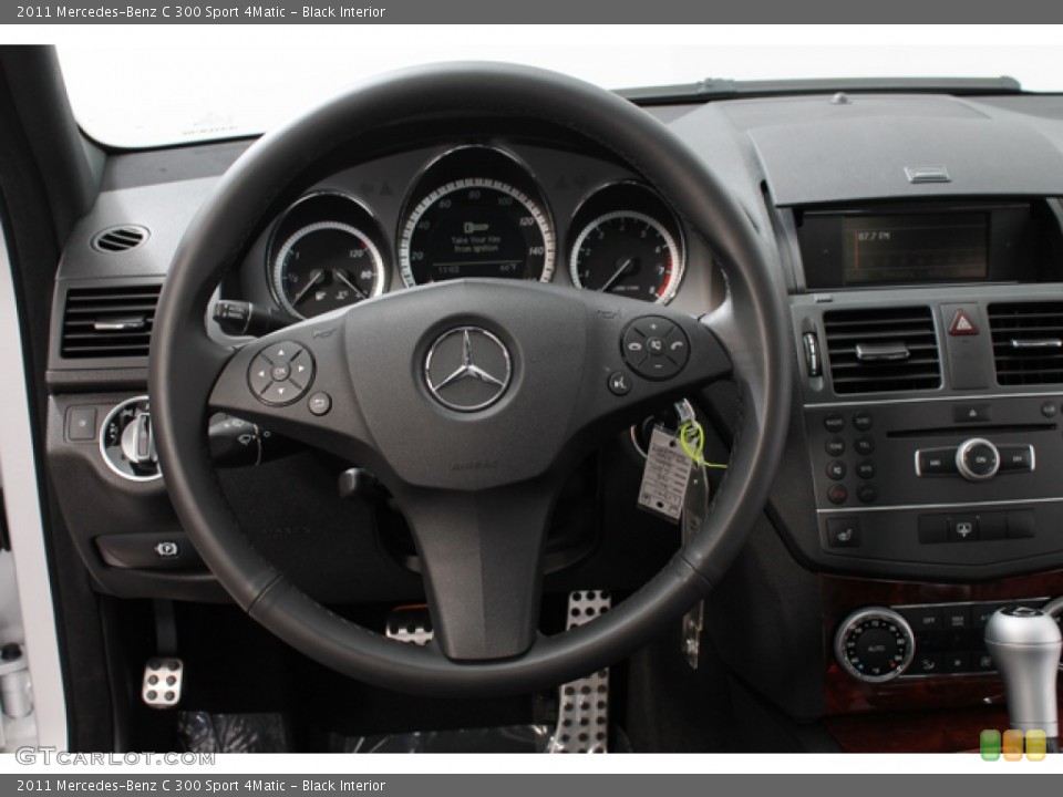 Black Interior Steering Wheel for the 2011 Mercedes-Benz C 300 Sport 4Matic #72351531