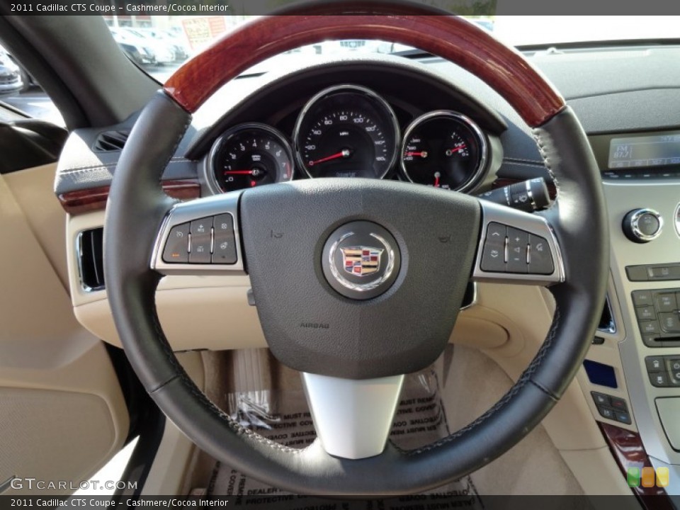 Cashmere/Cocoa Interior Steering Wheel for the 2011 Cadillac CTS Coupe #72355452