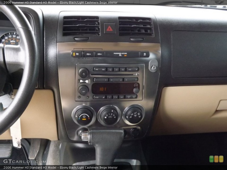 Ebony Black/Light Cashmere Beige Interior Controls for the 2006 Hummer H3  #72355515