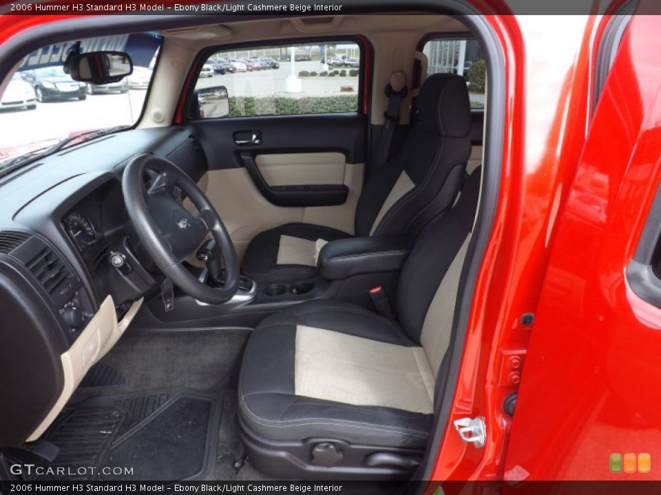 Ebony Black/Light Cashmere Beige Interior Front Seat for the 2006 Hummer H3  #72355595