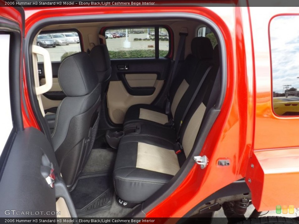 Ebony Black/Light Cashmere Beige Interior Rear Seat for the 2006 Hummer H3  #72355620