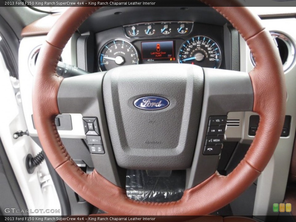 King Ranch Chaparral Leather Interior Steering Wheel for the 2013 Ford F150 King Ranch SuperCrew 4x4 #72355695