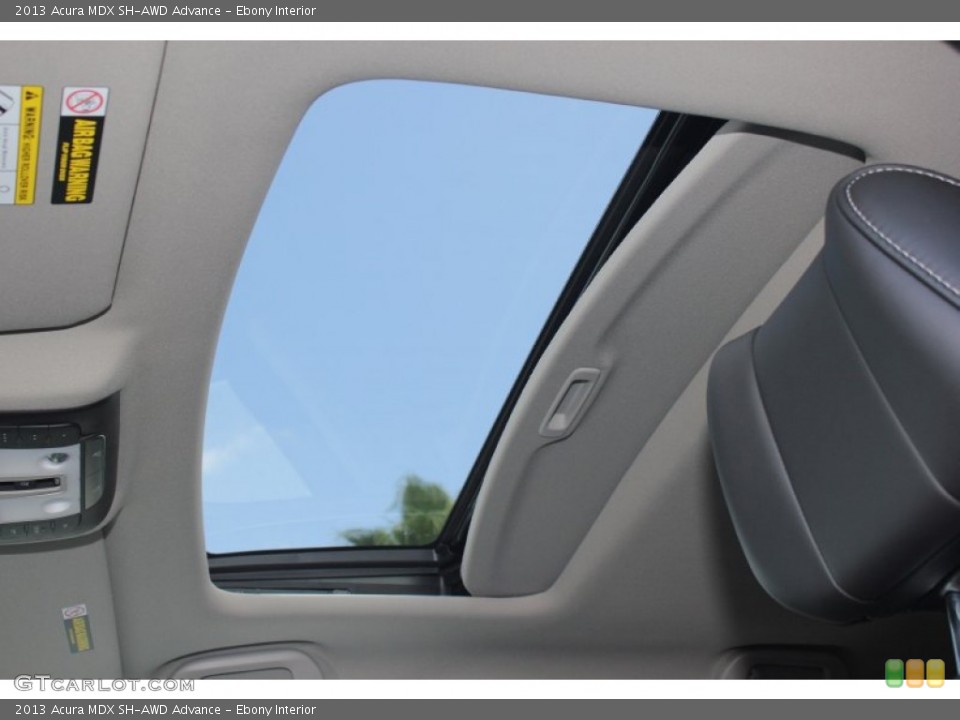 Ebony Interior Sunroof for the 2013 Acura MDX SH-AWD Advance #72355875