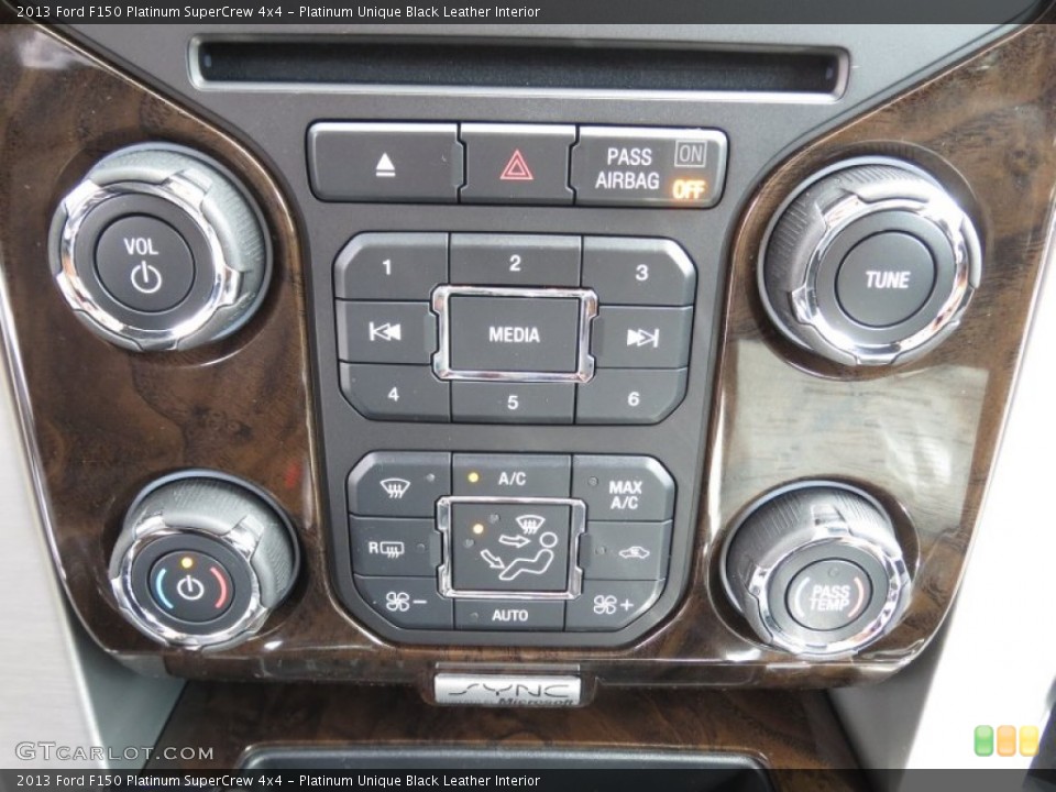 Platinum Unique Black Leather Interior Controls for the 2013 Ford F150 Platinum SuperCrew 4x4 #72359733