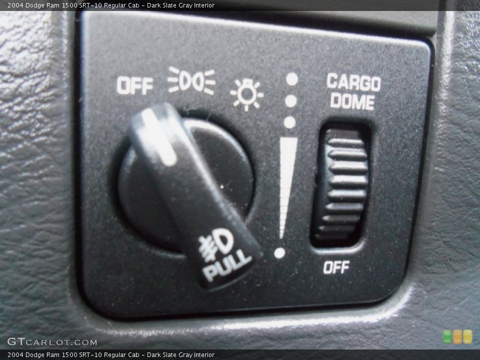 Dark Slate Gray Interior Controls for the 2004 Dodge Ram 1500 SRT-10 Regular Cab #72360777
