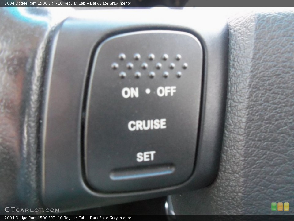 Dark Slate Gray Interior Controls for the 2004 Dodge Ram 1500 SRT-10 Regular Cab #72360801