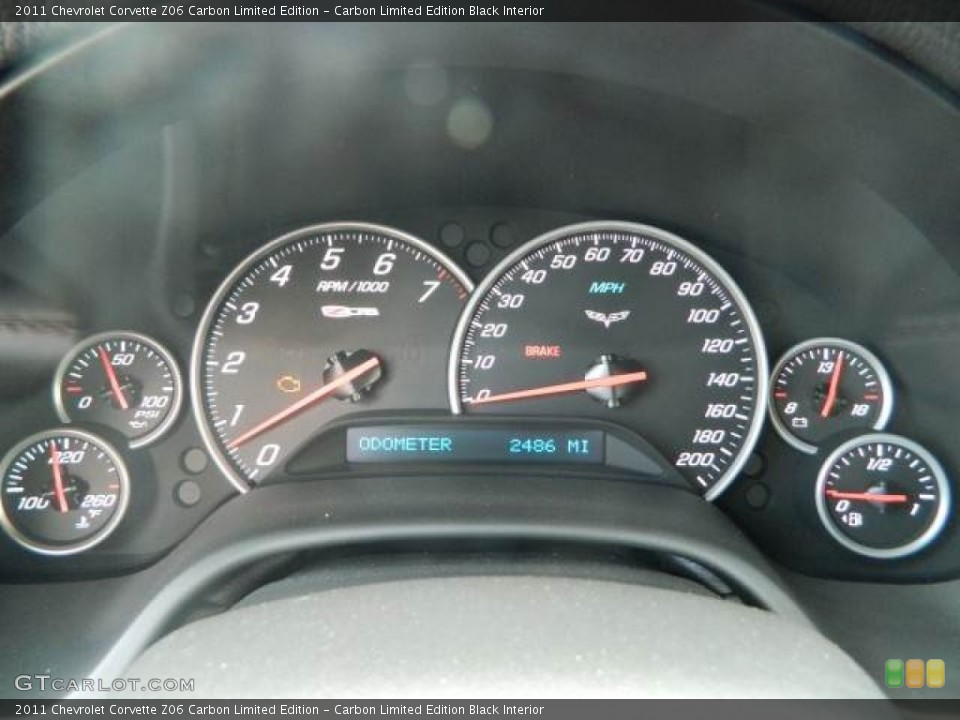 Carbon Limited Edition Black Interior Gauges for the 2011 Chevrolet Corvette Z06 Carbon Limited Edition #72360839