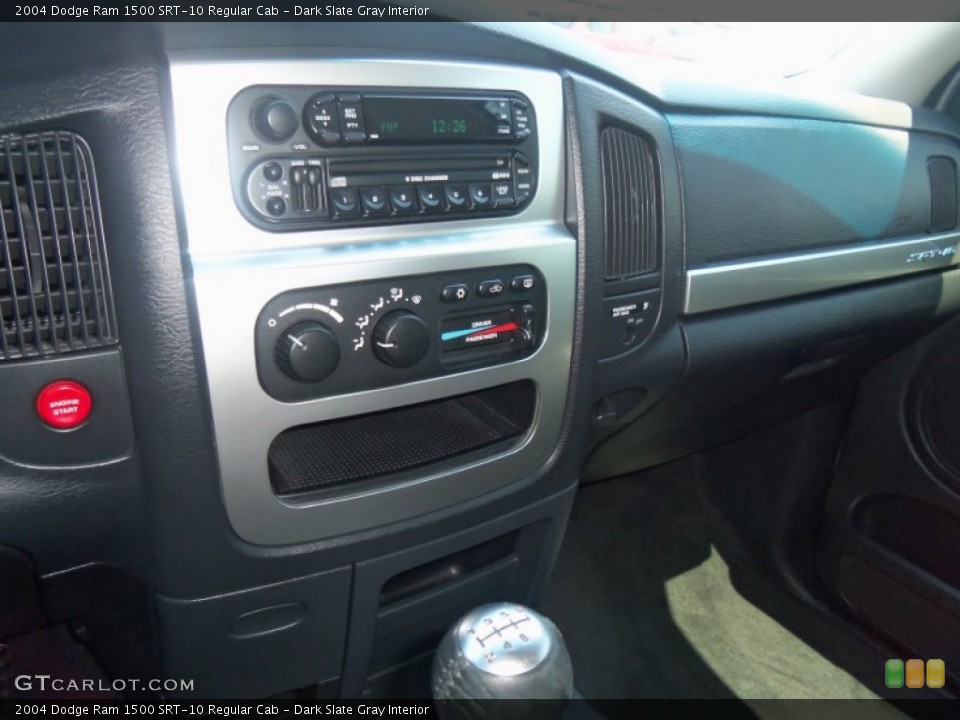 Dark Slate Gray Interior Controls for the 2004 Dodge Ram 1500 SRT-10 Regular Cab #72360912