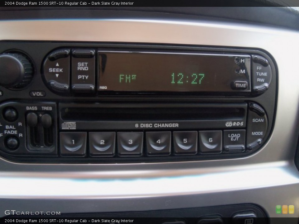 Dark Slate Gray Interior Audio System for the 2004 Dodge Ram 1500 SRT-10 Regular Cab #72360942