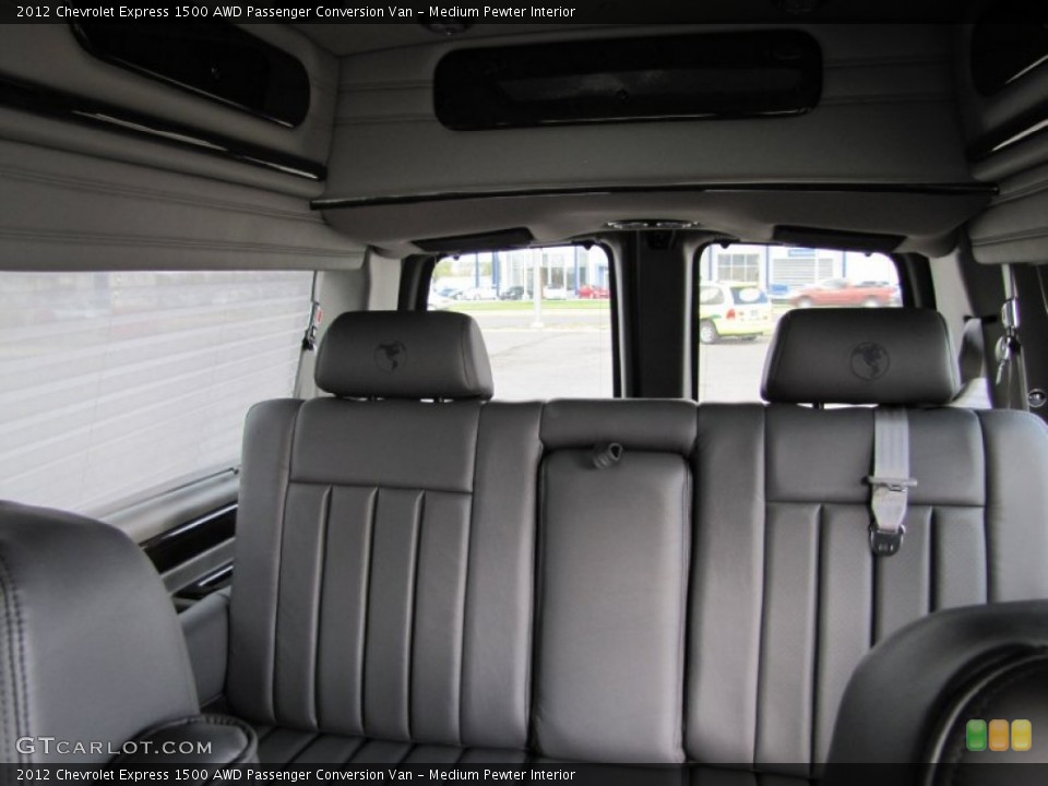 Medium Pewter Interior Rear Seat for the 2012 Chevrolet Express 1500 AWD Passenger Conversion Van #72361590