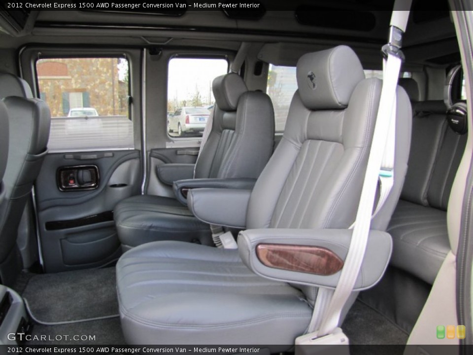Medium Pewter Interior Rear Seat for the 2012 Chevrolet Express 1500 AWD Passenger Conversion Van #72361608
