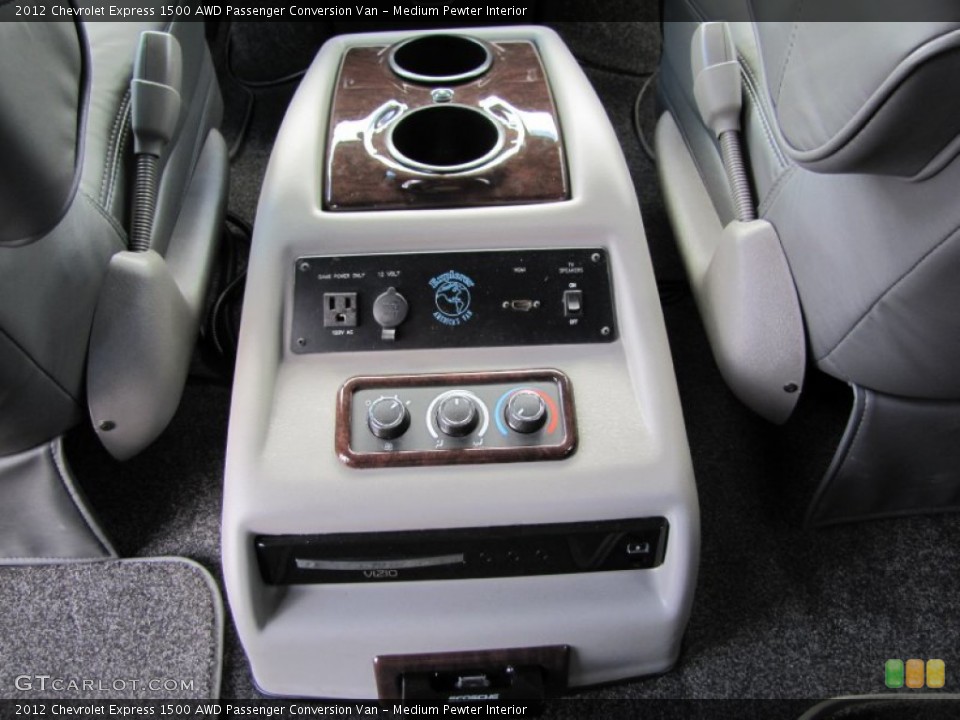 Medium Pewter Interior Controls for the 2012 Chevrolet Express 1500 AWD Passenger Conversion Van #72361659