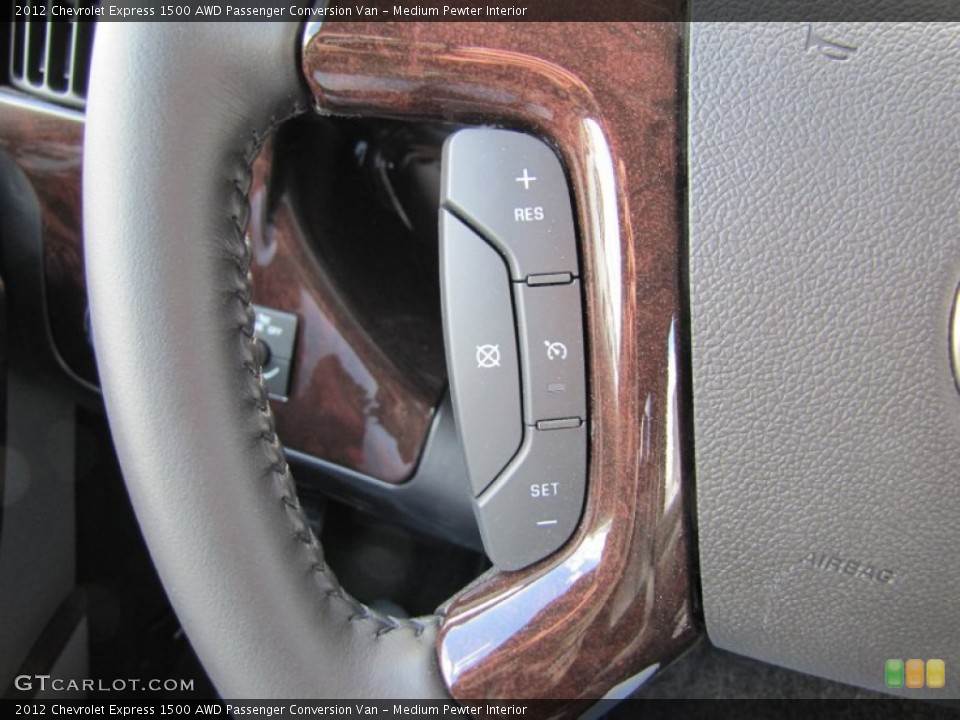 Medium Pewter Interior Controls for the 2012 Chevrolet Express 1500 AWD Passenger Conversion Van #72361829