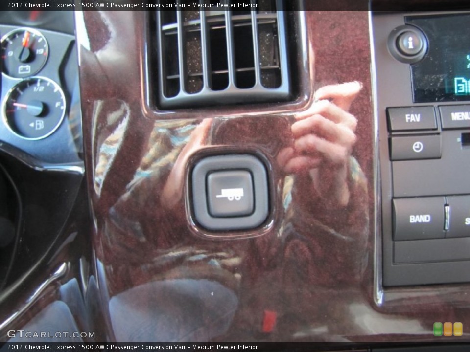 Medium Pewter Interior Controls for the 2012 Chevrolet Express 1500 AWD Passenger Conversion Van #72361891