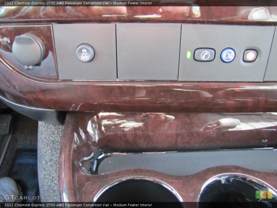 Medium Pewter Interior Controls for the 2012 Chevrolet Express 1500 AWD Passenger Conversion Van #72361938