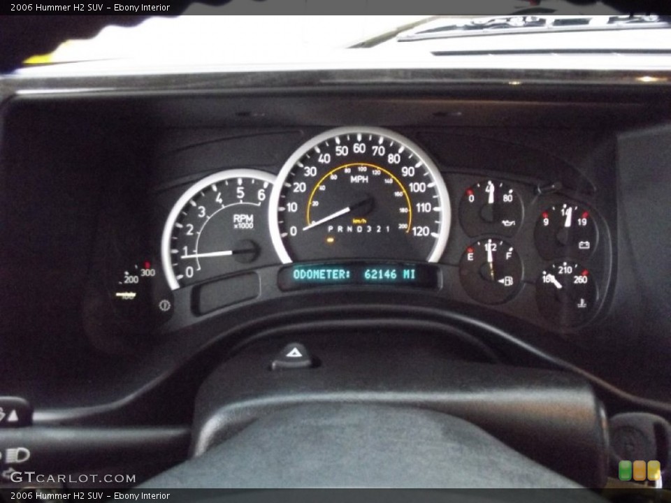 Ebony Interior Gauges for the 2006 Hummer H2 SUV #72364122