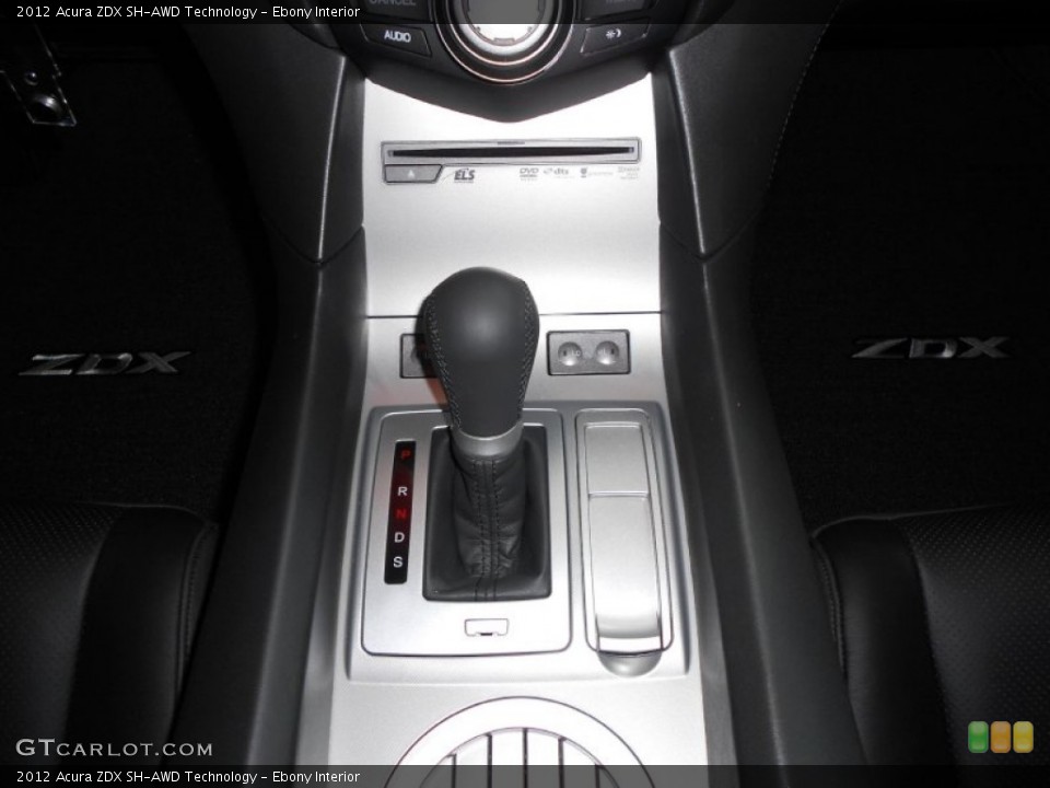Ebony Interior Transmission for the 2012 Acura ZDX SH-AWD Technology #72364326