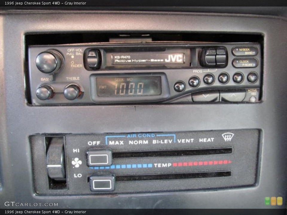 Gray Interior Controls for the 1996 Jeep Cherokee Sport 4WD #72364857