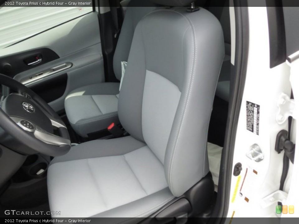 Gray Interior Front Seat for the 2012 Toyota Prius c Hybrid Four #72365458