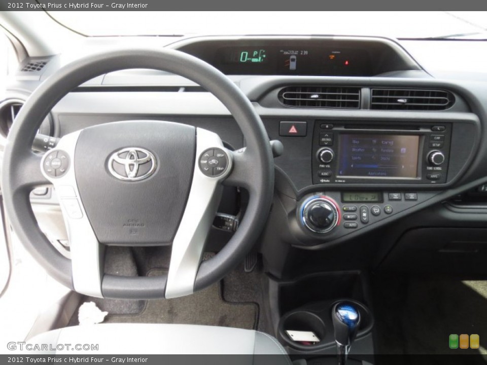 Gray Interior Dashboard for the 2012 Toyota Prius c Hybrid Four #72365502