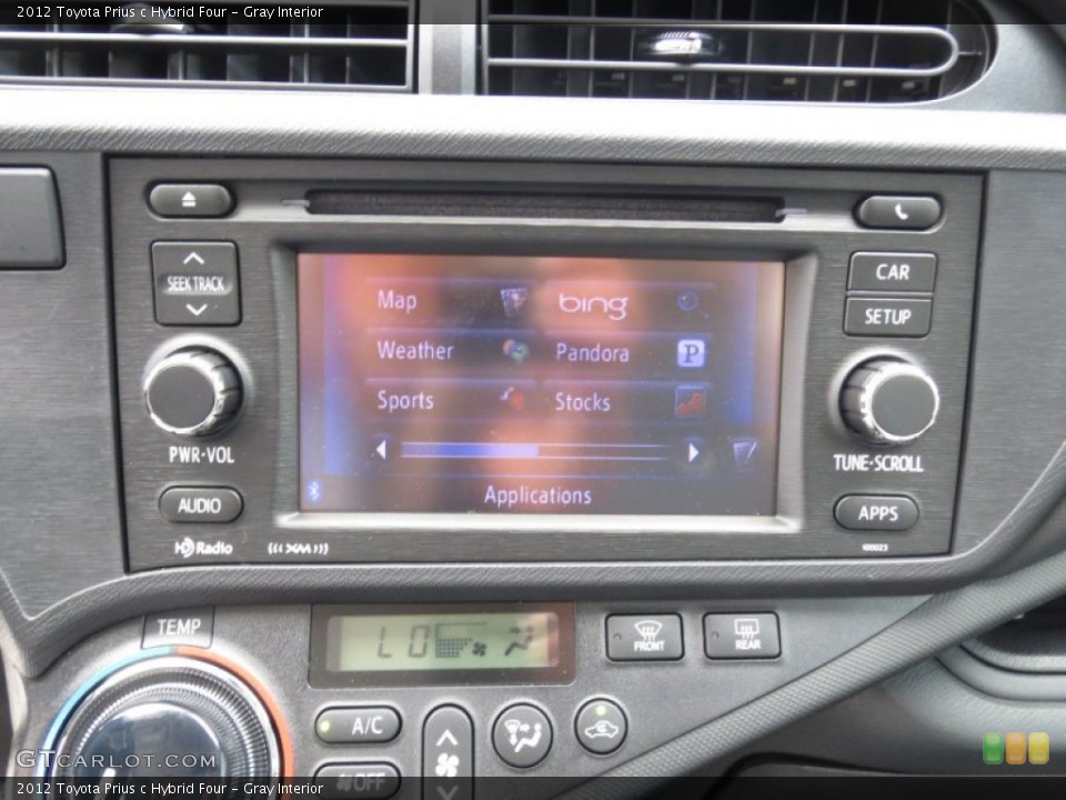 Gray Interior Controls for the 2012 Toyota Prius c Hybrid Four #72365550