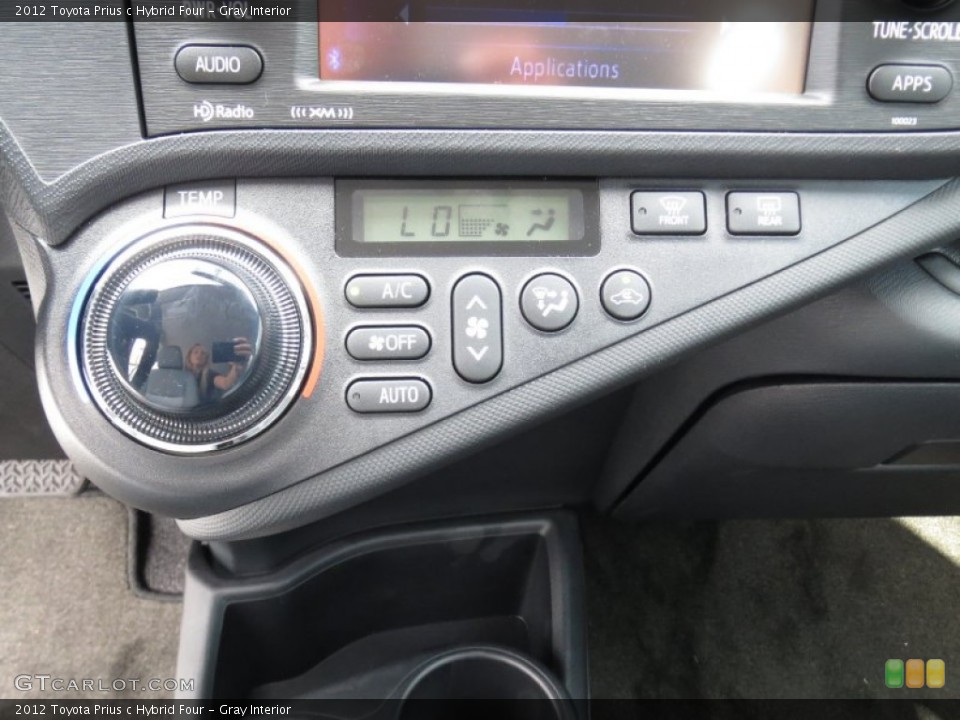 Gray Interior Controls for the 2012 Toyota Prius c Hybrid Four #72365565