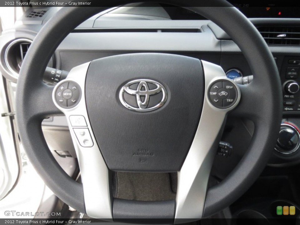 Gray Interior Steering Wheel for the 2012 Toyota Prius c Hybrid Four #72365637
