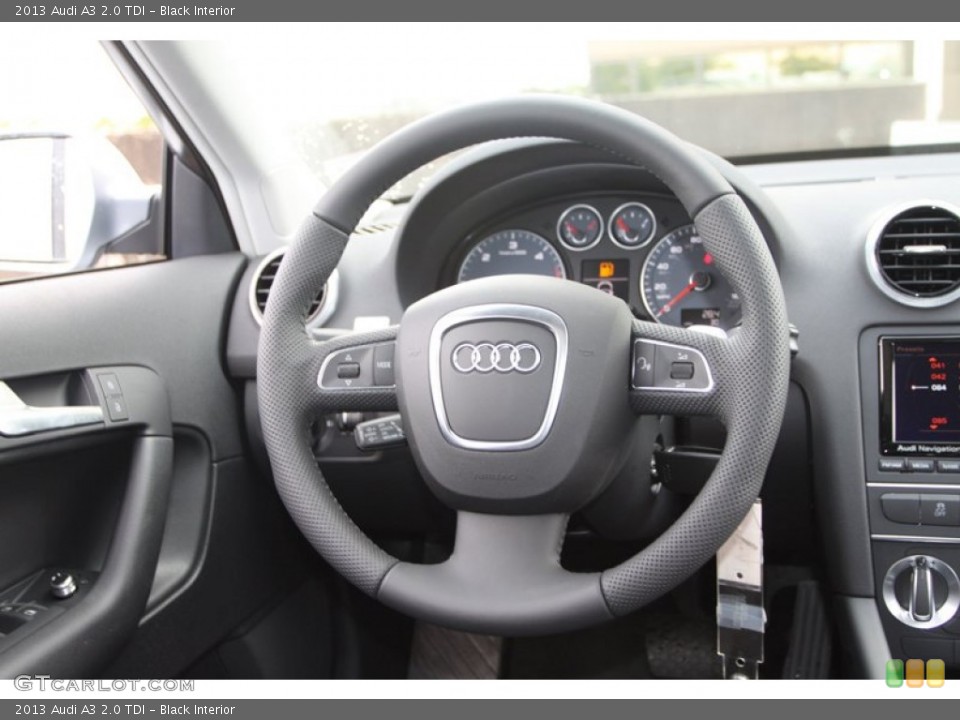 Black Interior Steering Wheel for the 2013 Audi A3 2.0 TDI #72367974