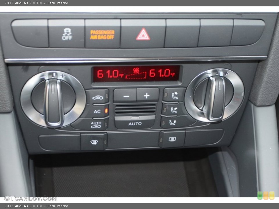 Black Interior Controls for the 2013 Audi A3 2.0 TDI #72368023