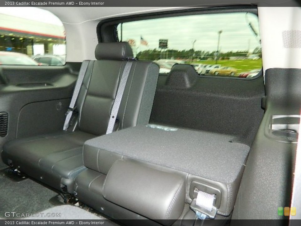 Ebony Interior Rear Seat for the 2013 Cadillac Escalade Premium AWD #72374465