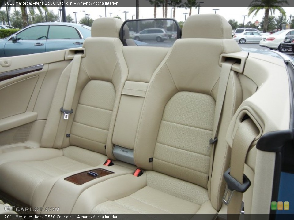 Almond/Mocha Interior Rear Seat for the 2011 Mercedes-Benz E 550 Cabriolet #72377493