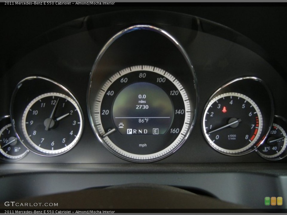 Almond/Mocha Interior Gauges for the 2011 Mercedes-Benz E 550 Cabriolet #72377625