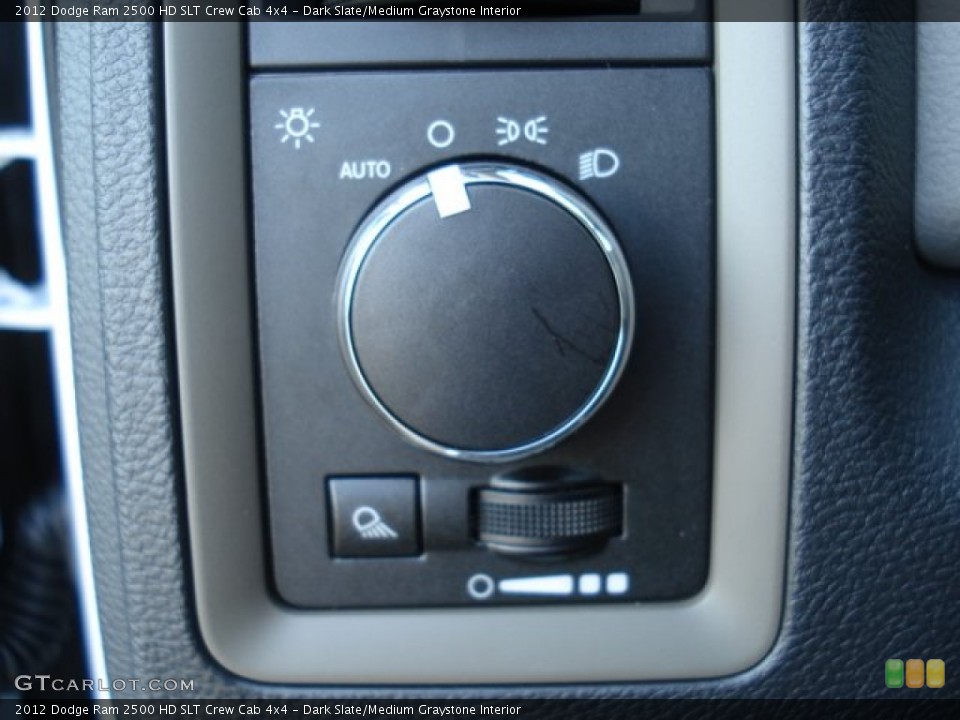 Dark Slate/Medium Graystone Interior Controls for the 2012 Dodge Ram 2500 HD SLT Crew Cab 4x4 #72377712